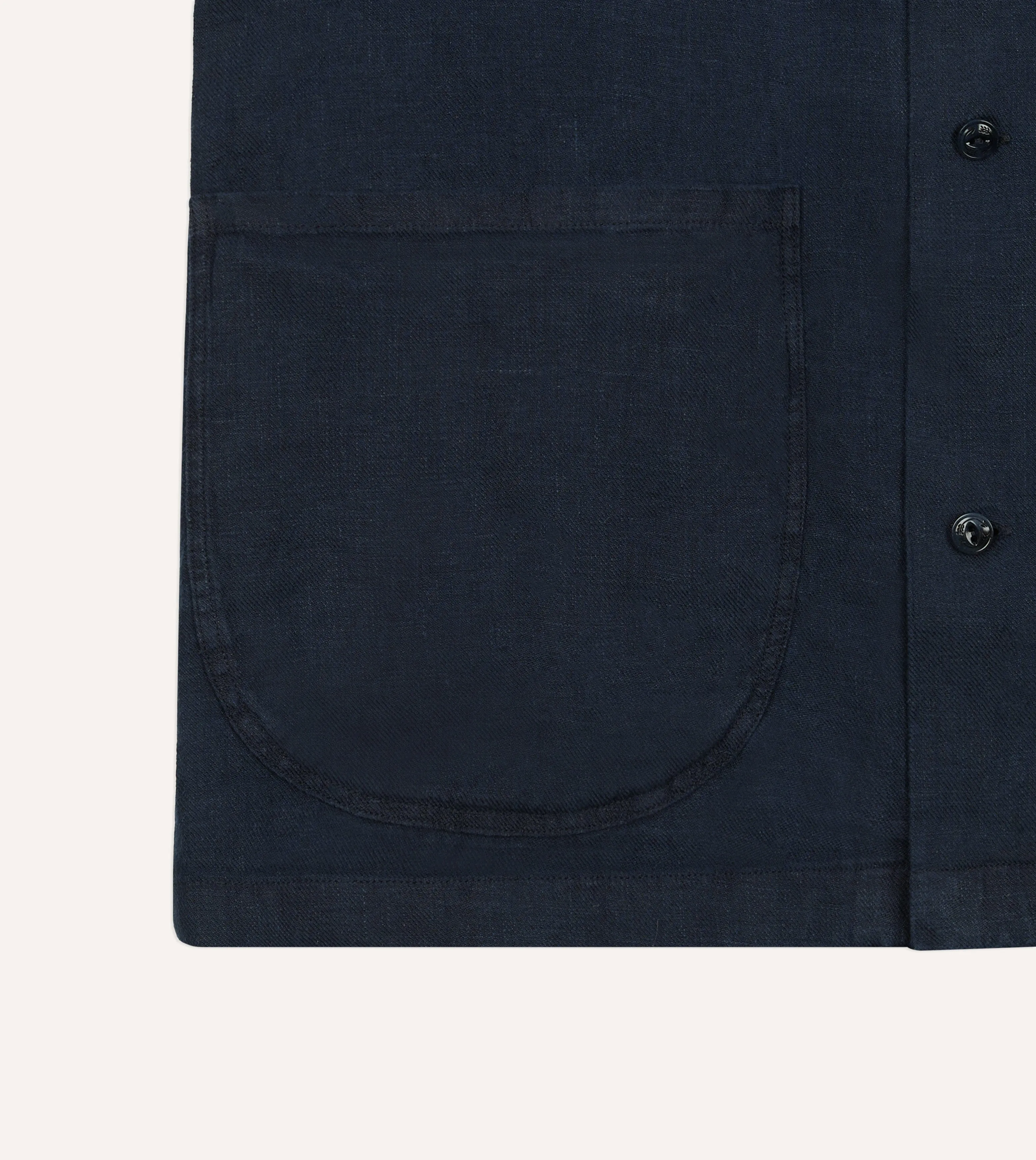 Timeless Classic Indigo Linen Short Sleeve Safari Shirt