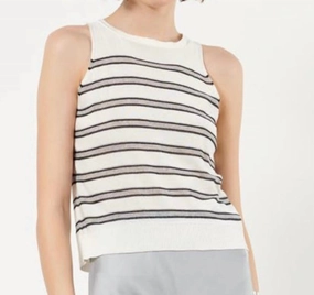 Cold-Weather Essential Stylish Everyday Wear Sweater Tank In White/ Silver/ Black