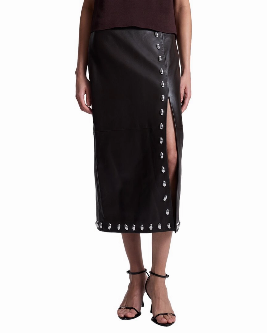 A.L.C. Naomi Leather Skirt Simple Fashion No Ride Up