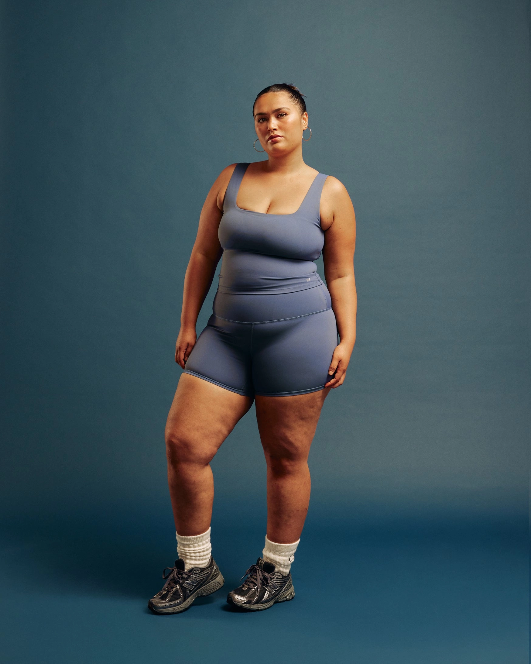YK Move Sculpt Bike Shorts | Blue ReflectiveAccents Casual Days