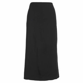 High Street Fashion The Row Midi Skirt in Black Viscose