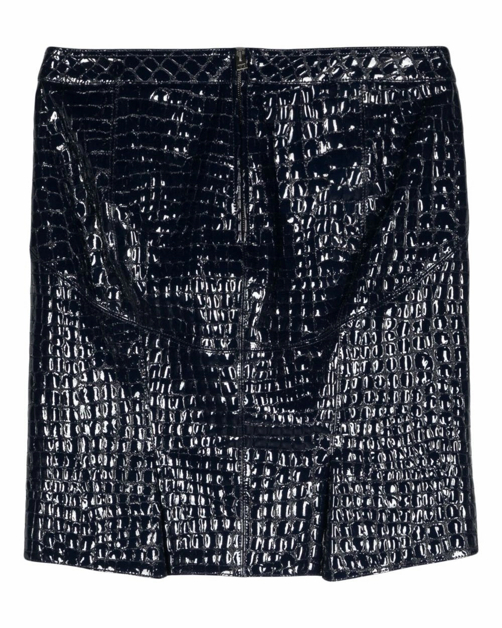 Airy Feel Tom Ford Womens Croc Embossed Mini Skirt In Black