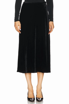 Crisscross Details Travel Ready Cicely Midi Skirt In Black