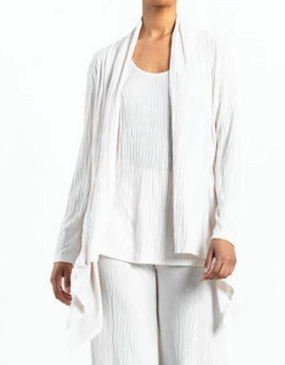 Ultimate Warmth Soft Pleat Knit - Cardigan & Tank Twinset In Cream