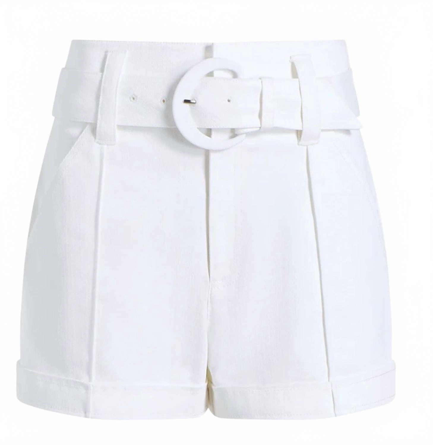 Denim Aldi Short In White Durable Stitching