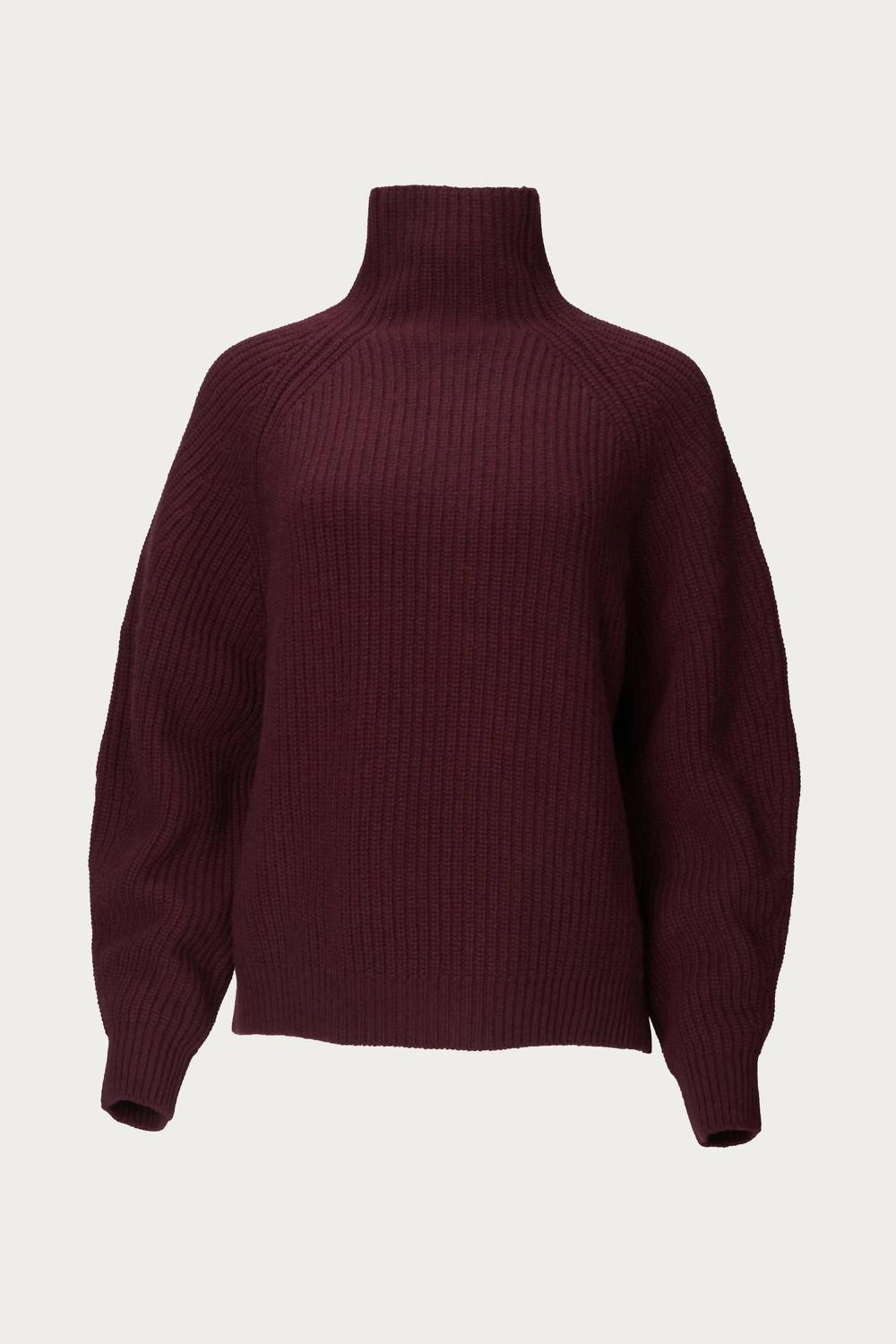 Flexible Waistband Comfy Wearable Fiona Sweater In Burgundy