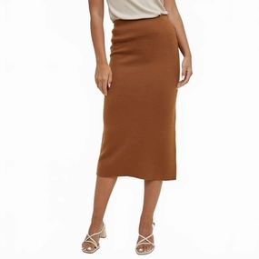 Street Edge Knit Sweater Skirt In Paprika