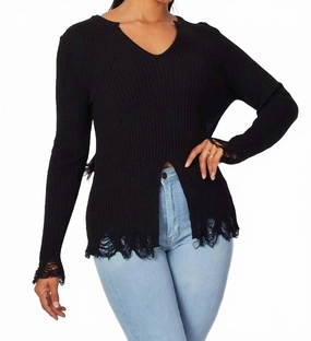 Nalla Top In Black Effortless knitwear Functional Layers