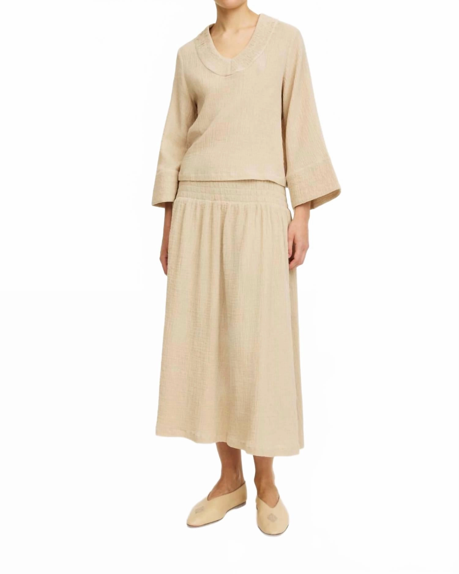 Sol Midi Skirt In Tehina Comfort Mood Budget Friendly