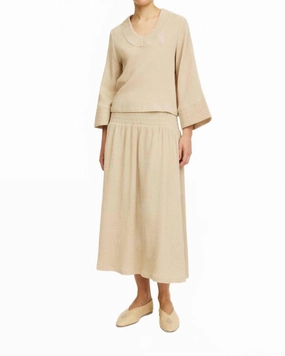 Sol Midi Skirt In Tehina Feminine Charm Fashion Tones