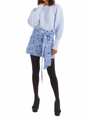 Solid Adelle Sweater In Sky Blue Quick Drying Technology