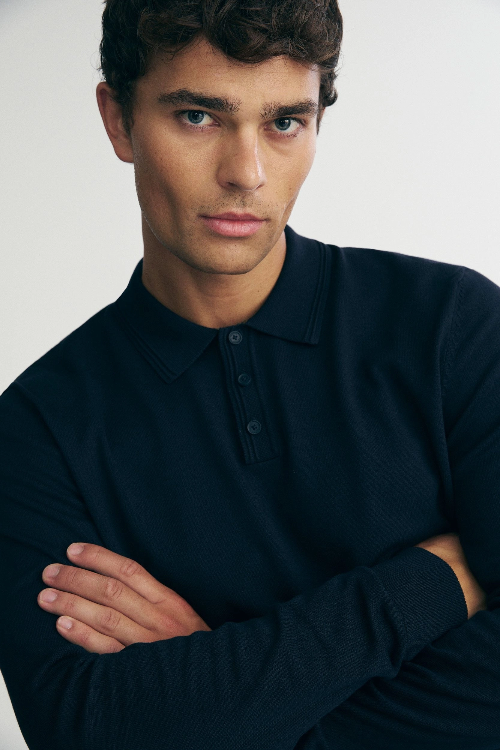 Solid color knitted polo Breathable Shirt Everyday Fashion