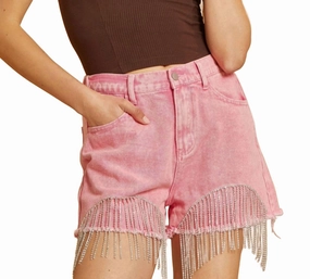 Easy Care Fabric Sophia Shorts In Pink