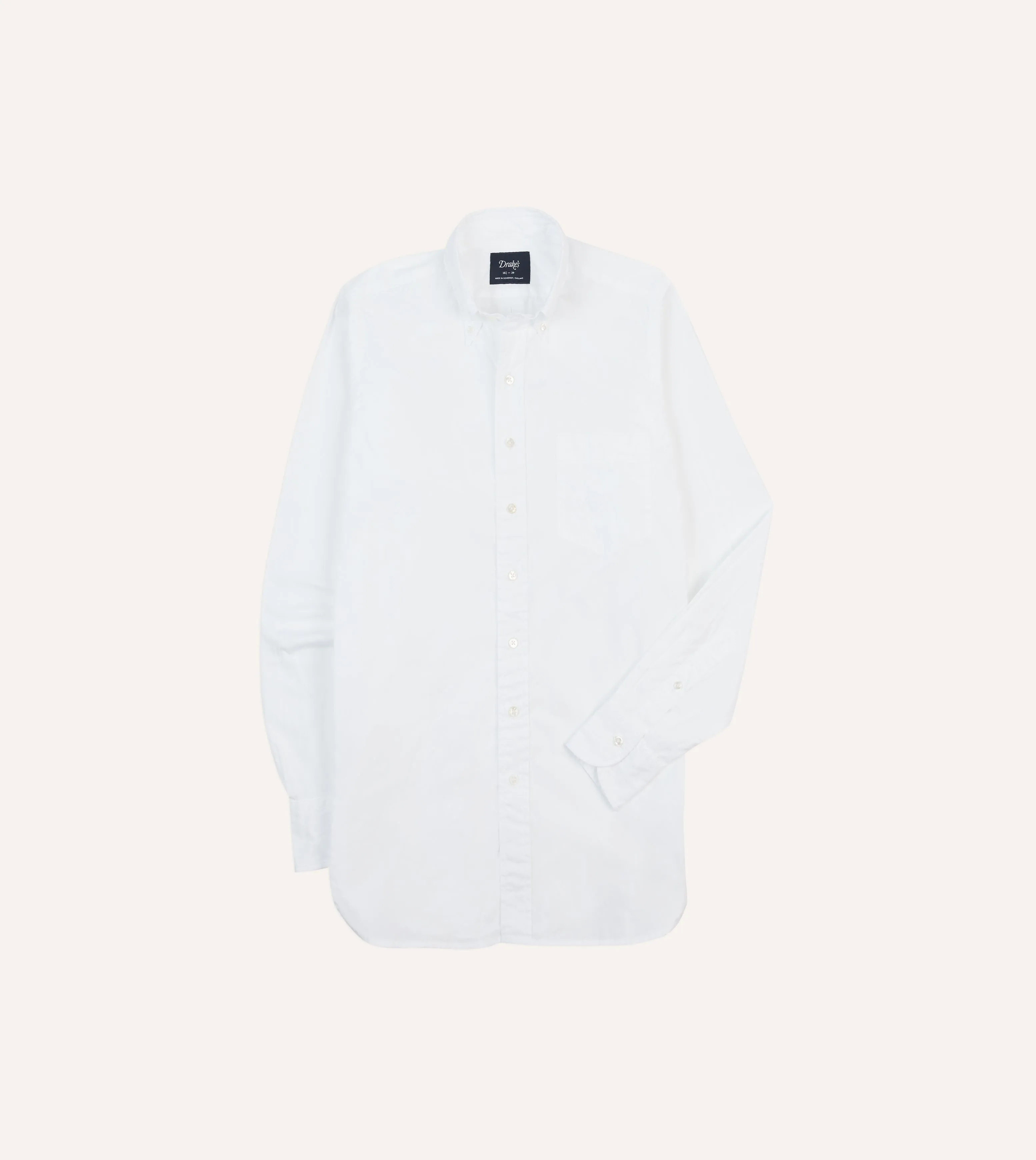 Pre Shrunk Cotton Blend Non Iron White Cotton Pocket Poplin Button-Down Shirt