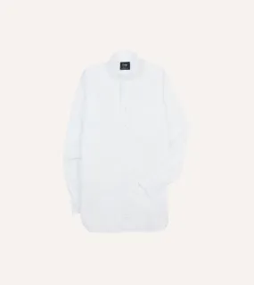 Pre Shrunk Cotton Blend Non Iron White Cotton Pocket Poplin Button-Down Shirt
