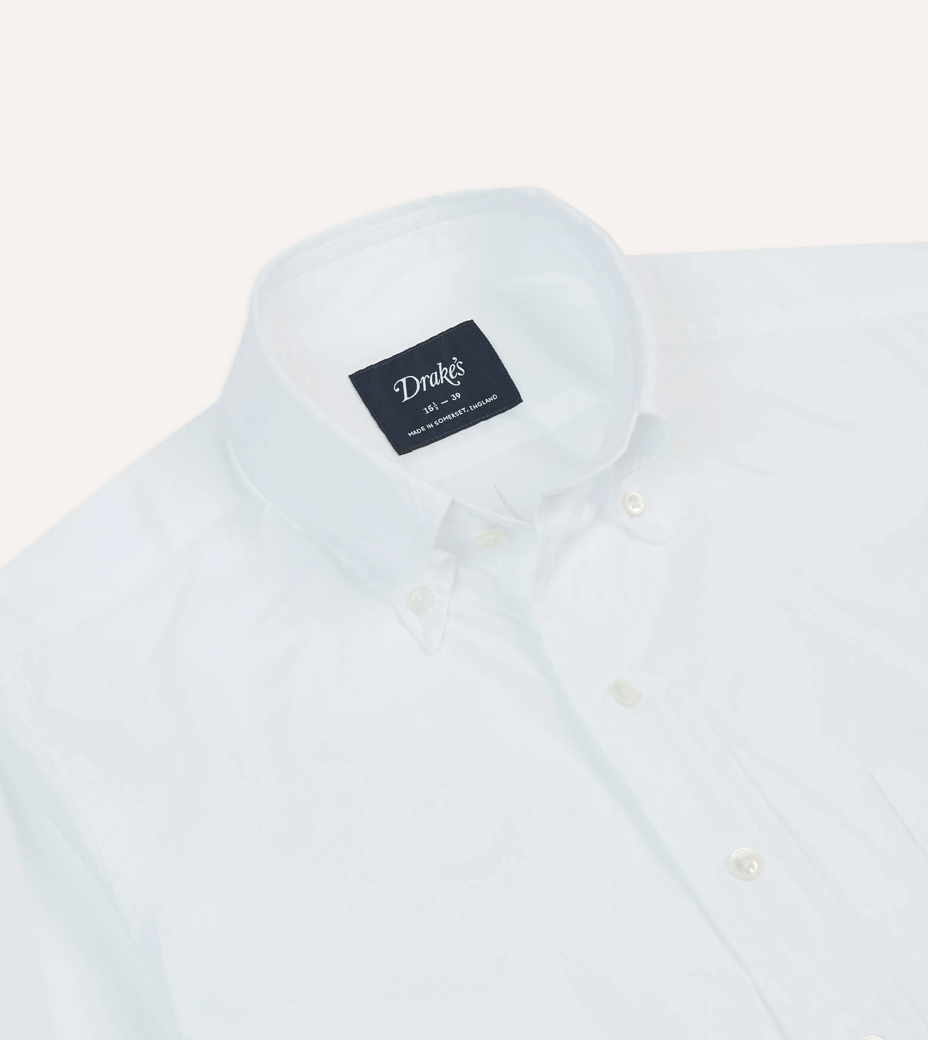 Mesh Insert White Cotton Pocket Poplin Button-Down Shirt