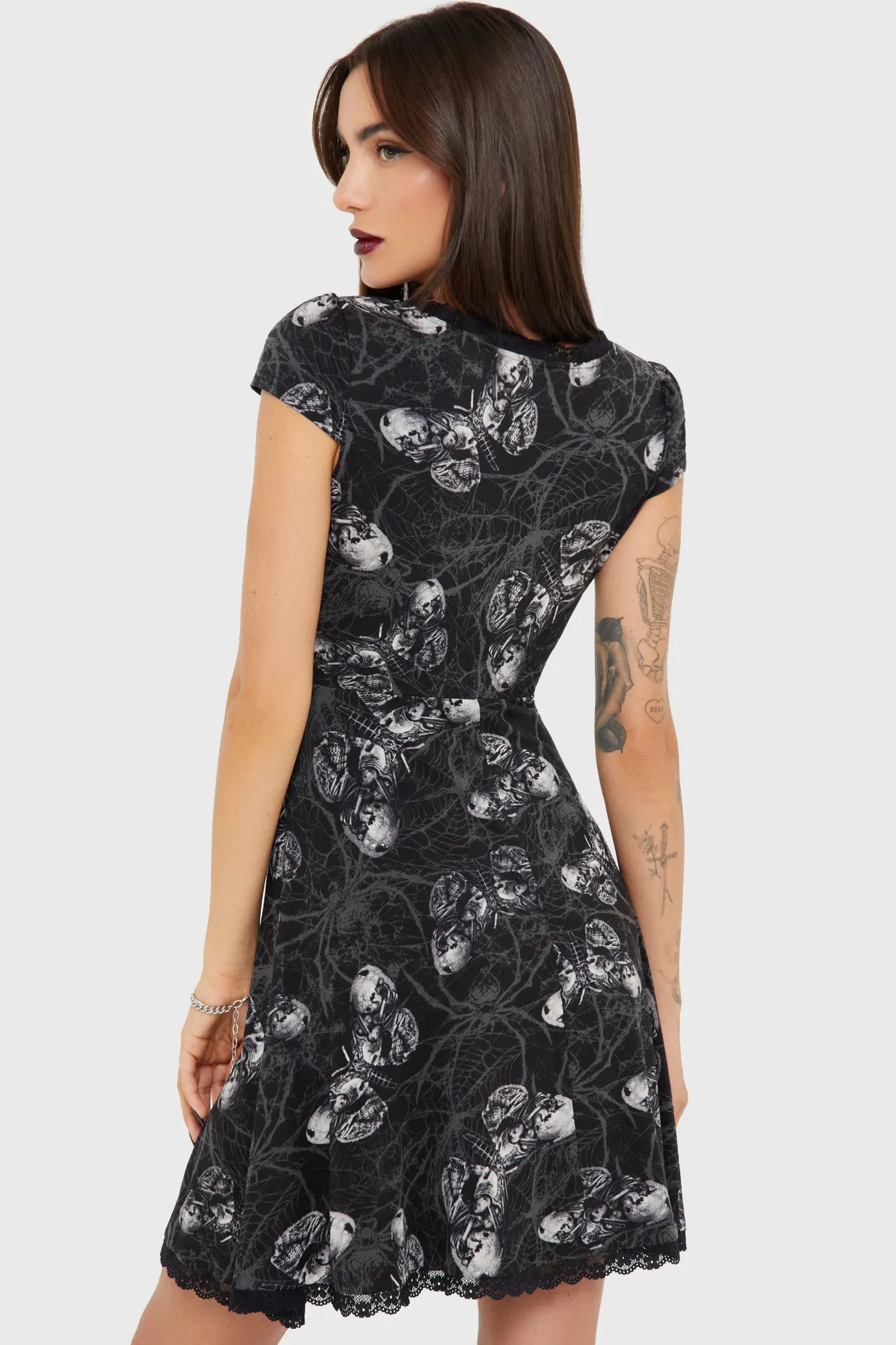 Refined Finish Spidrasica's Web Mini Dress