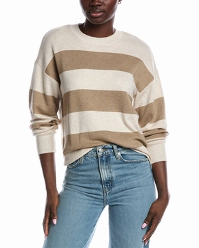 Snuggle Look Breathable Warmth Splendid Libby Stripe Wool-Blend Sweater
