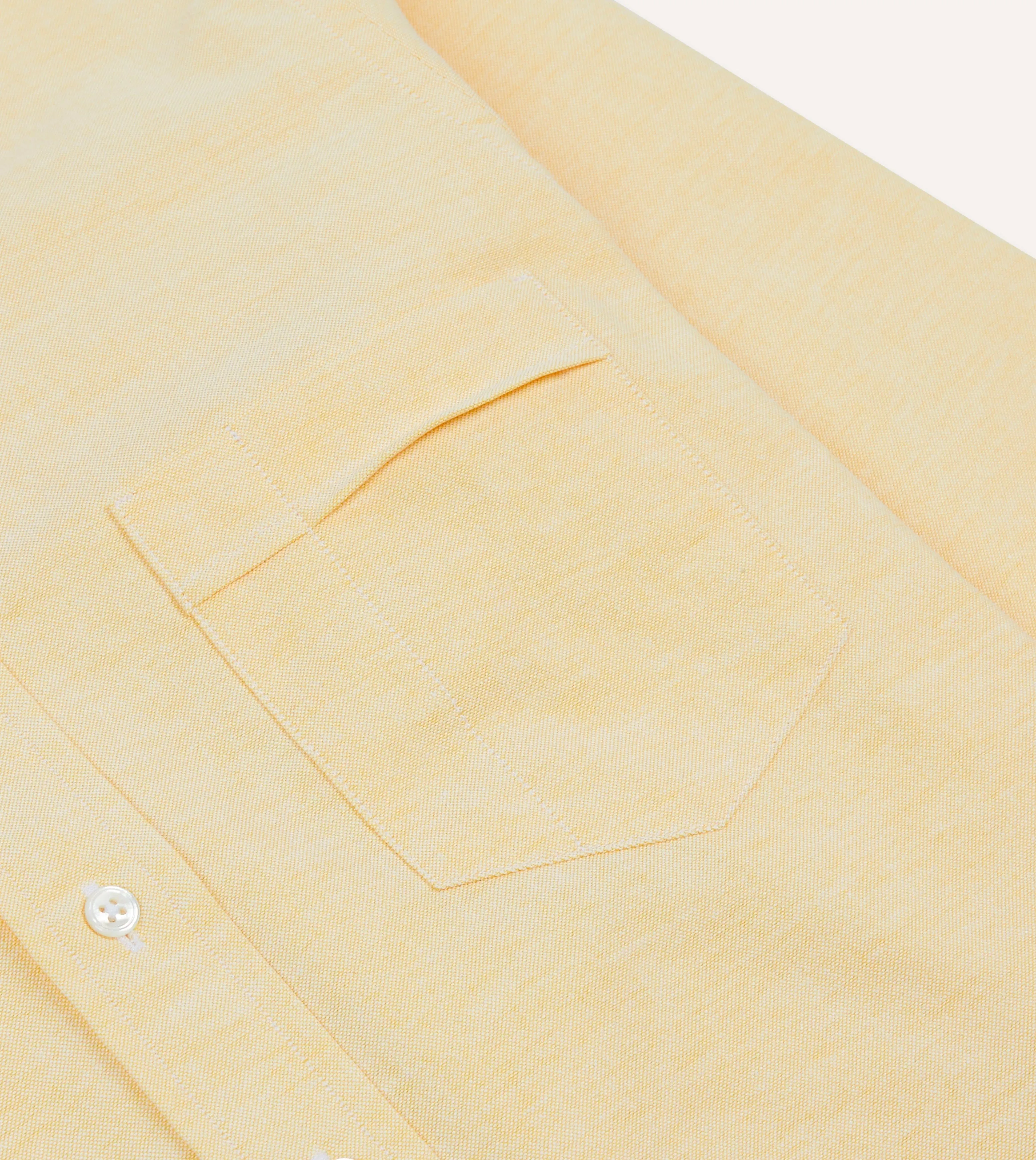 Eco friendly materials Sleeveless Cut Yellow Cotton Oxford Cloth Button-Down Shirt