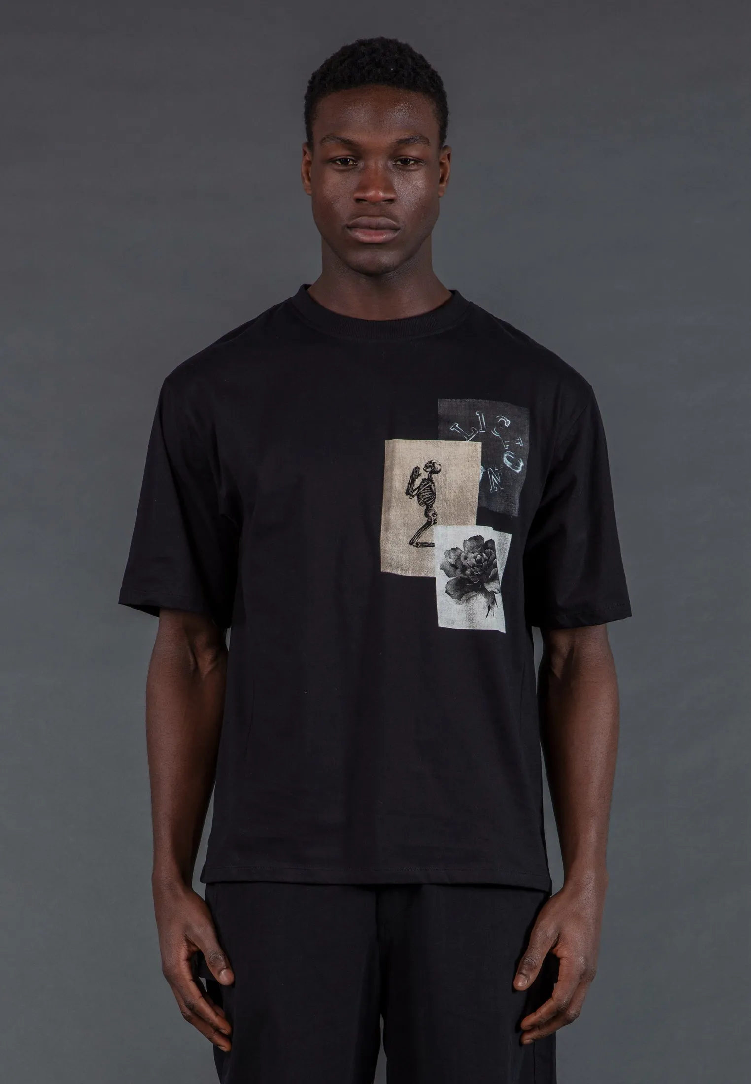 Urban Trend APPLIQUE T-SHIRT BLACK