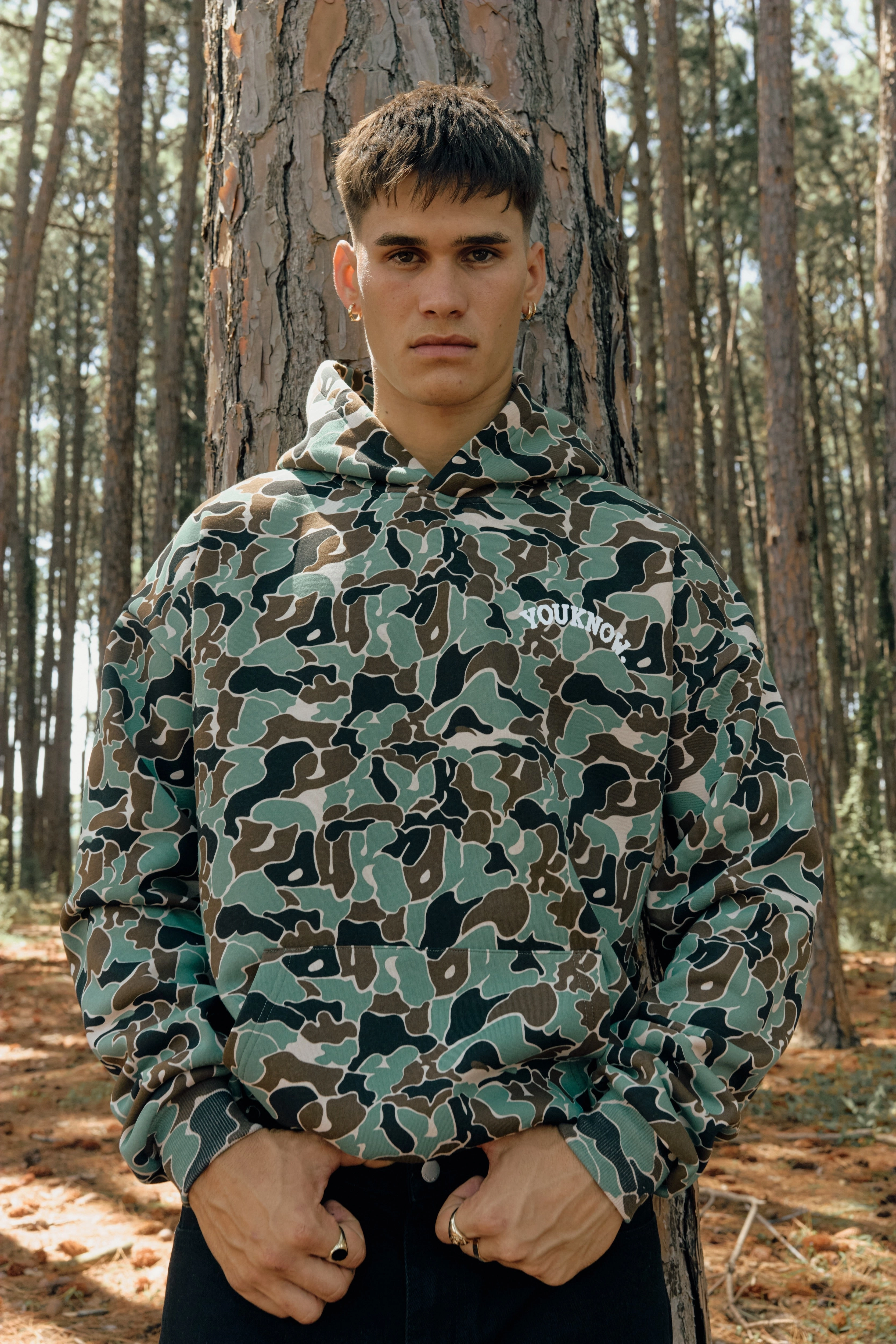 CAMO HOODIE | Green Sport Style Spa wear