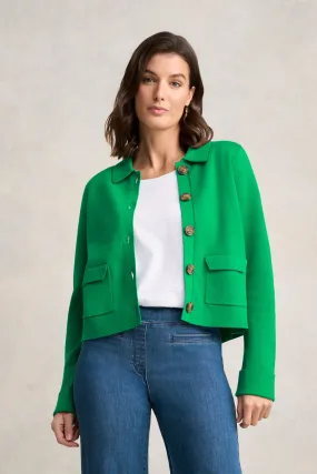 Daily Essential Milano Knit Jacket - Emerald