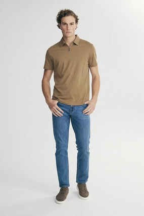 SoftTouch Collar Lining Outdoor Lifestyle Polo with zip