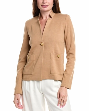 St. John New Milano Wool-Blend Cardigan Perfectly Warm