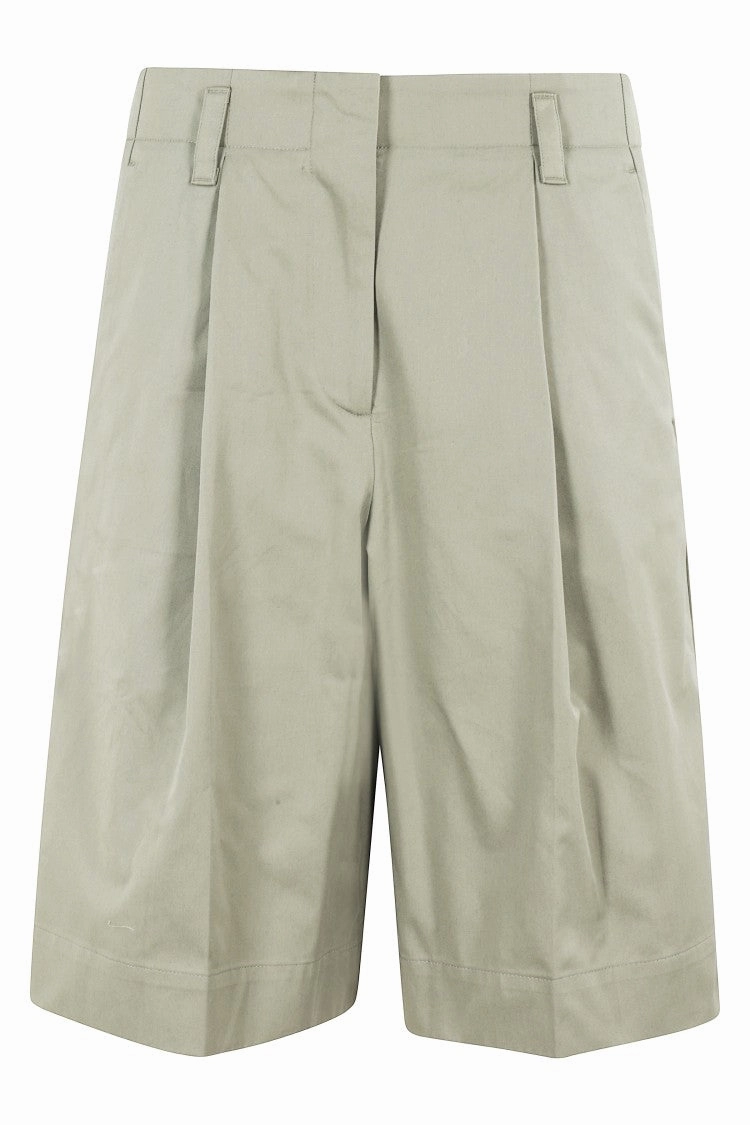 Tailored Bermuda Shorts With Pleats Layer Ready Flex Foam Insert
