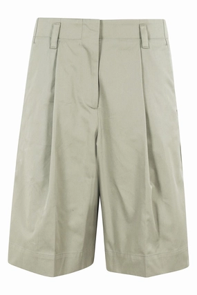 Tailored Bermuda Shorts With Pleats Bright Colors Anti - odor