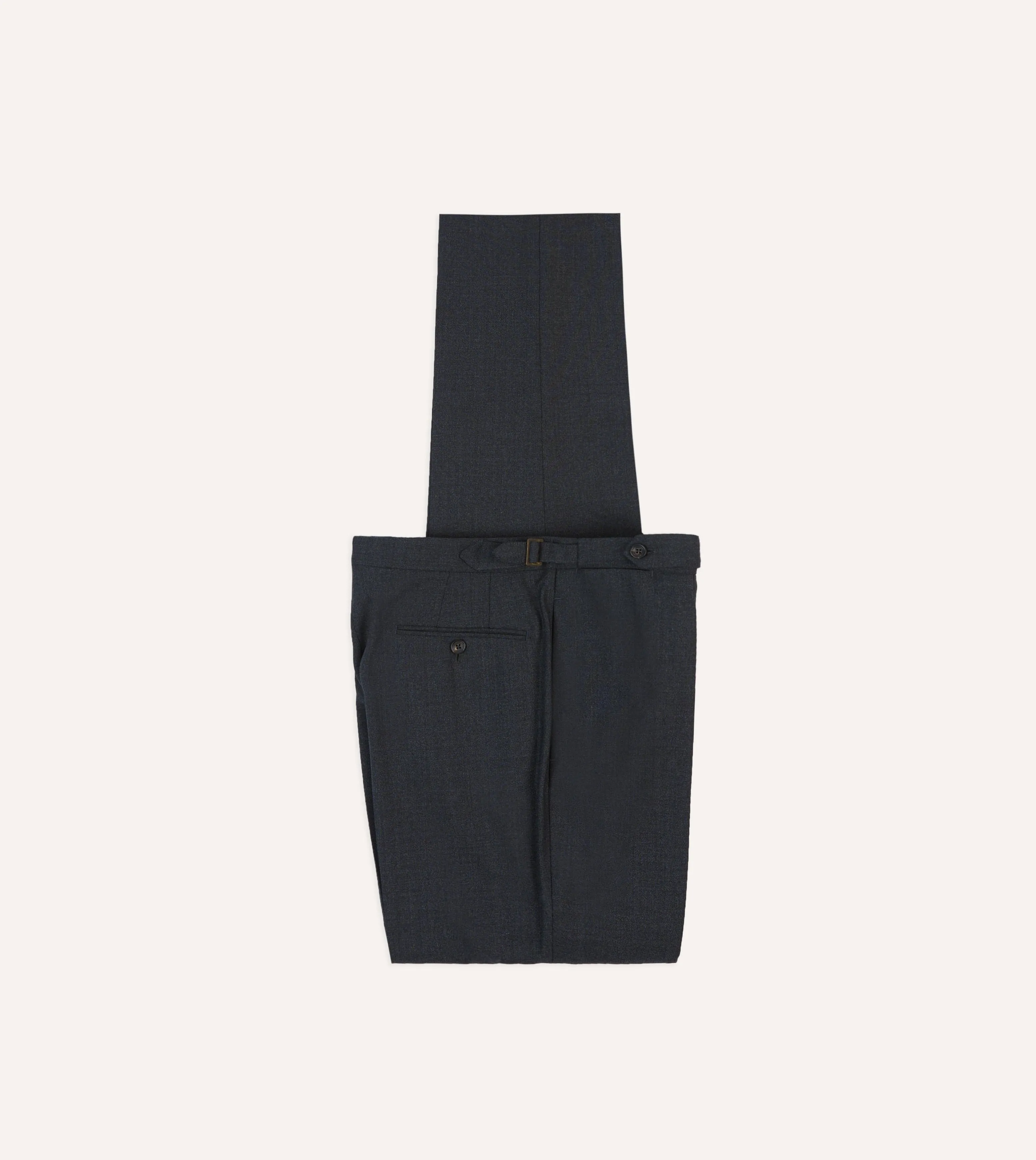 Charcoal Tropical Wool Single Pleat Trouser TearResistantMaterial