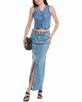 STAUD x Wrangler The Maxi Skirt Soft Focus Statement Fashion