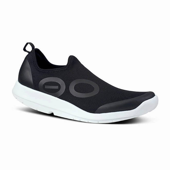Zip Closure Comfort   insole Mens Oofos Oomg Sport in White/Black