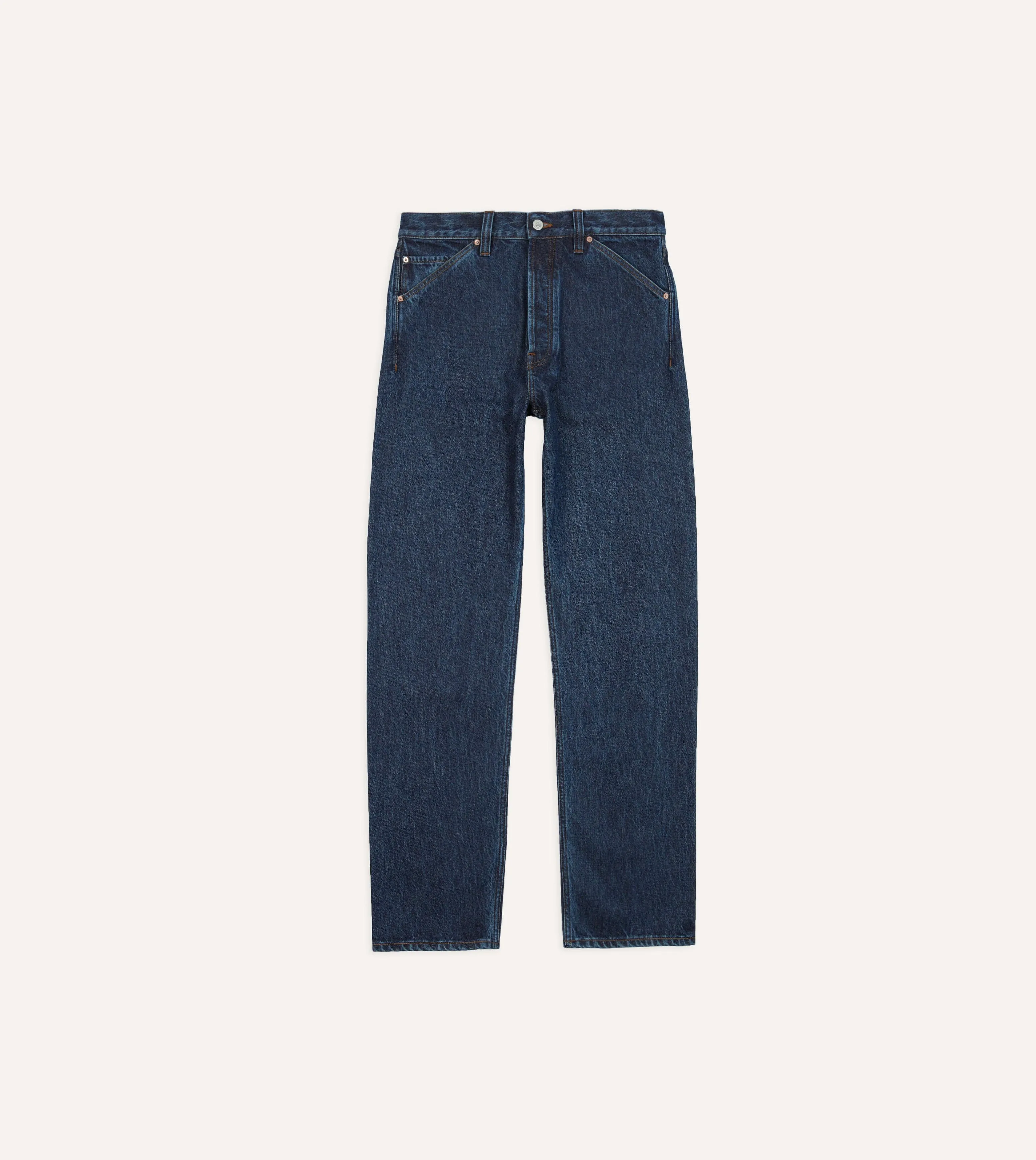 Sport Wear Fit Stone Wash 13.2oz Seamless Denim Five-Pocket Jeans