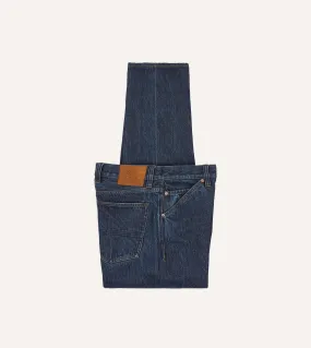 Office Appropriate Stone Wash 13.2oz Seamless Denim Five-Pocket Jeans