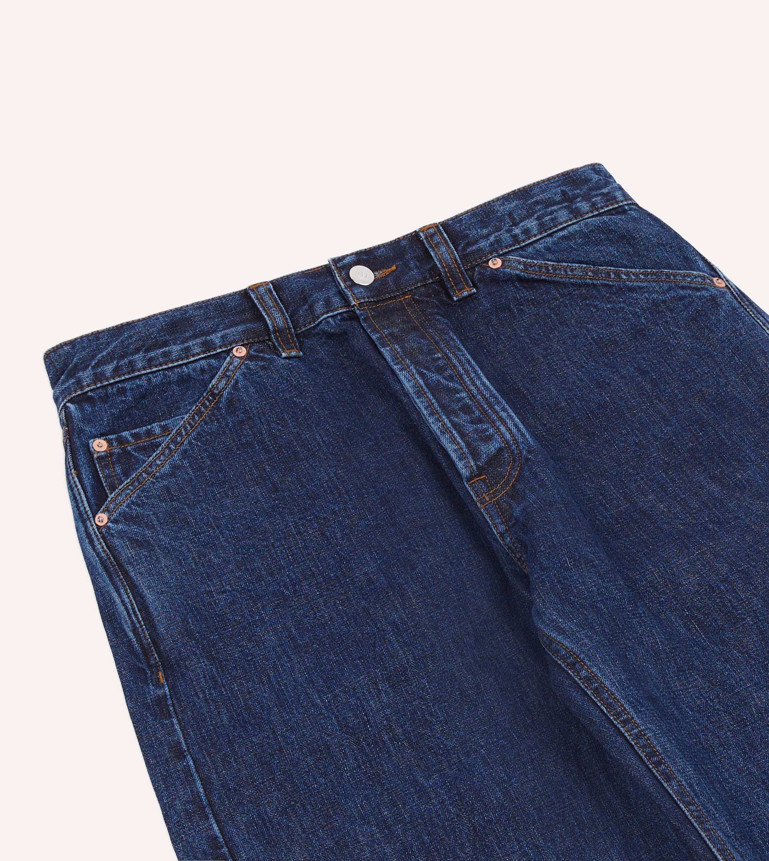 Sport Flex BreathableLining Stone Wash 14.2oz Japanese Selvedge Denim Five-Pocket Jeans