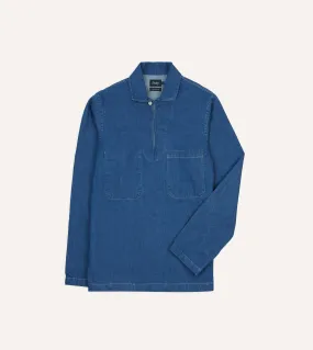 Cozy Feel Stone Wash Denim Smock