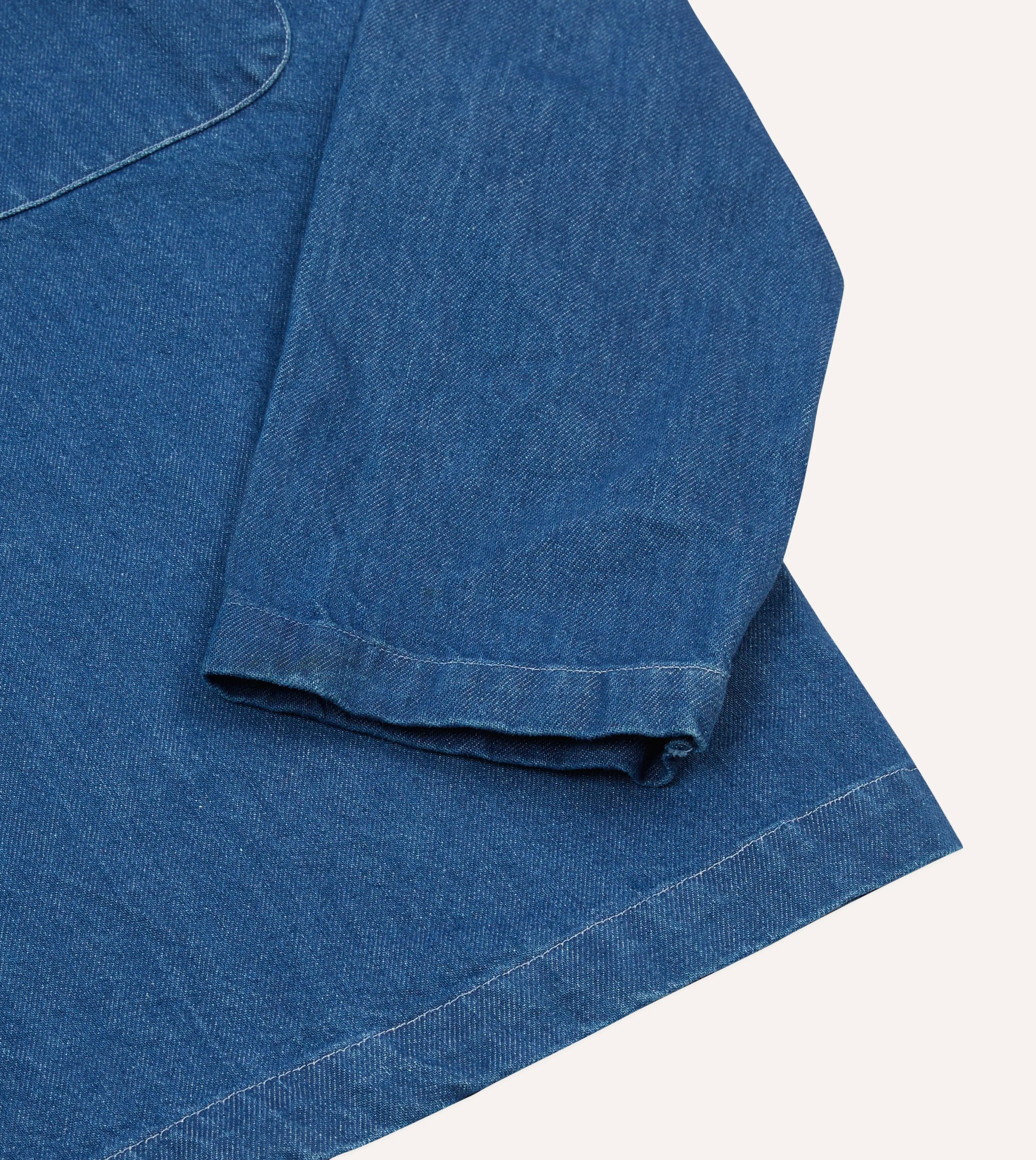 All Purpose Weave Design High Street Fashion Stone Wash Denim Smock