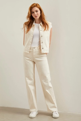 Regular Style Weather Proof Straight leg high waist pant