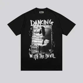 Timeless Top DANCING WITH THE DEVIL T-SHIRT JET BLACK