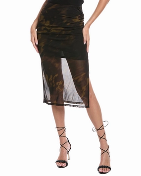 Airy Comfort Kenneth Cole Pull-On Side Ruched Midi Skirt