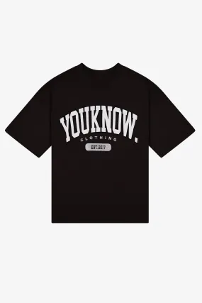 Easy Care Fabric COLLEGE TEE | Black