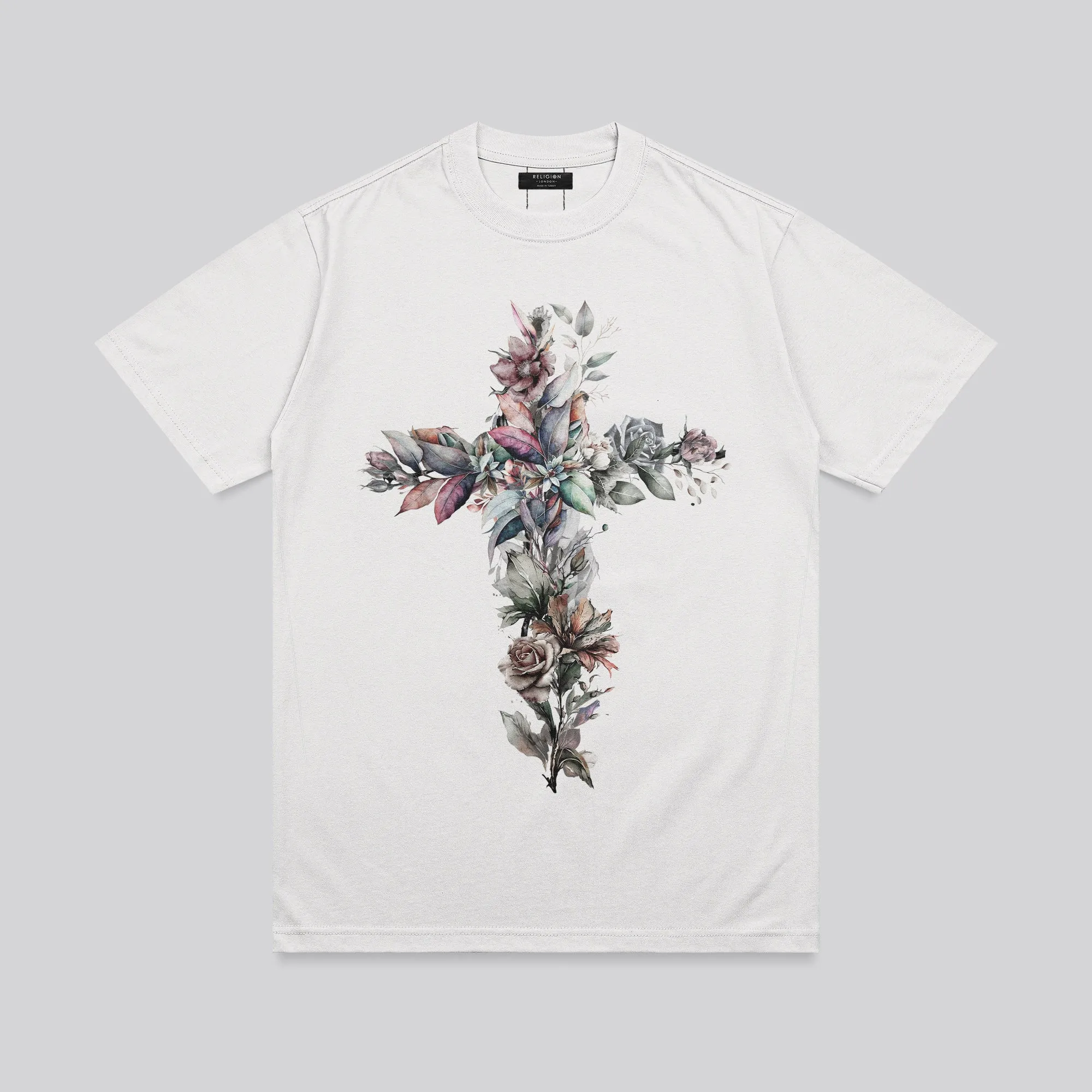 ReinforcedShoulderPanels slim fit CROSS BOTANICAL T-SHIRT WINTER WHITE