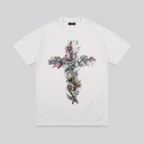 CROSS BOTANICAL T-SHIRT WINTER WHITE Temperature Control Fabric Timeless Design