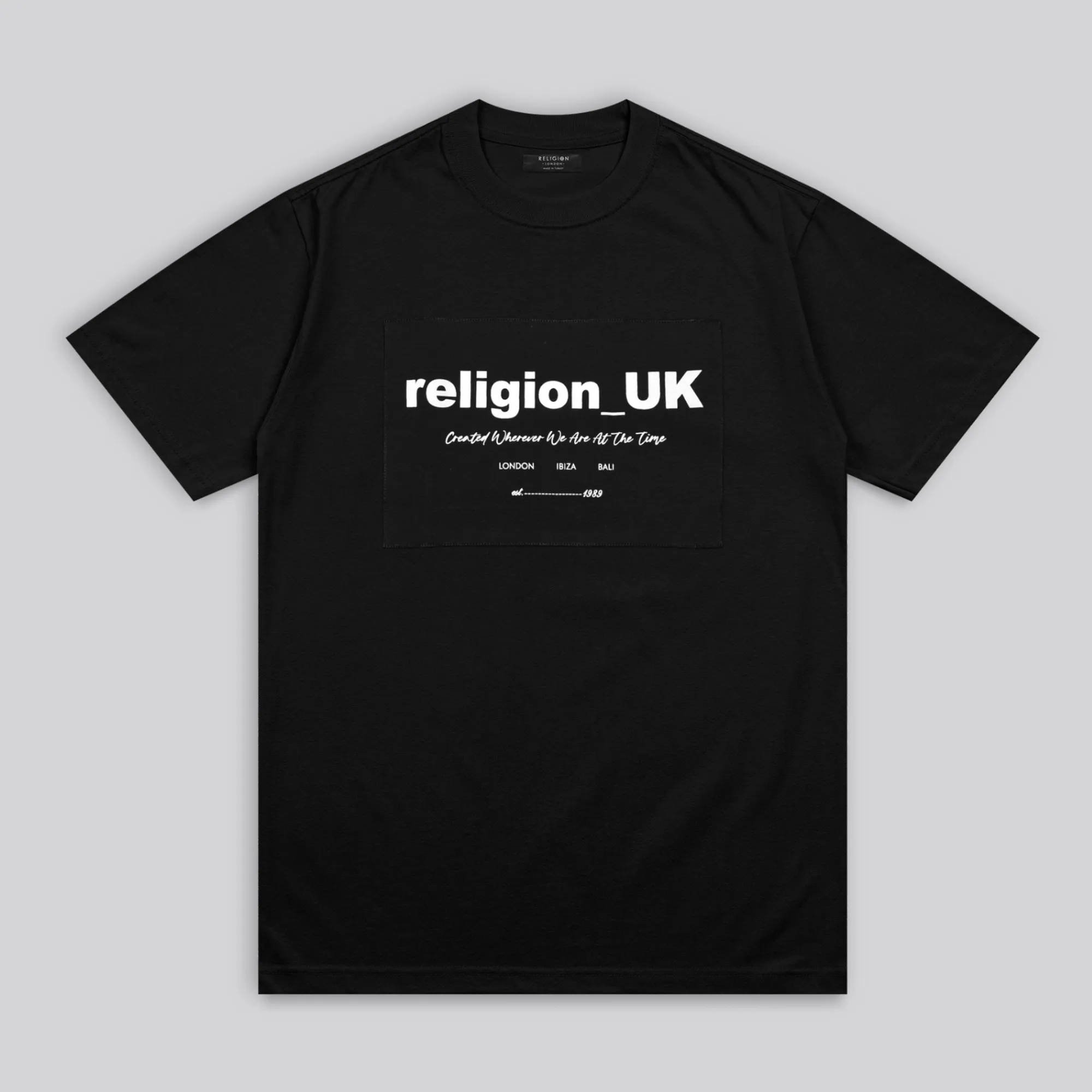 RELIGION UK T-SHIRT BLACK Comfortable Casual Outdoor Fashion