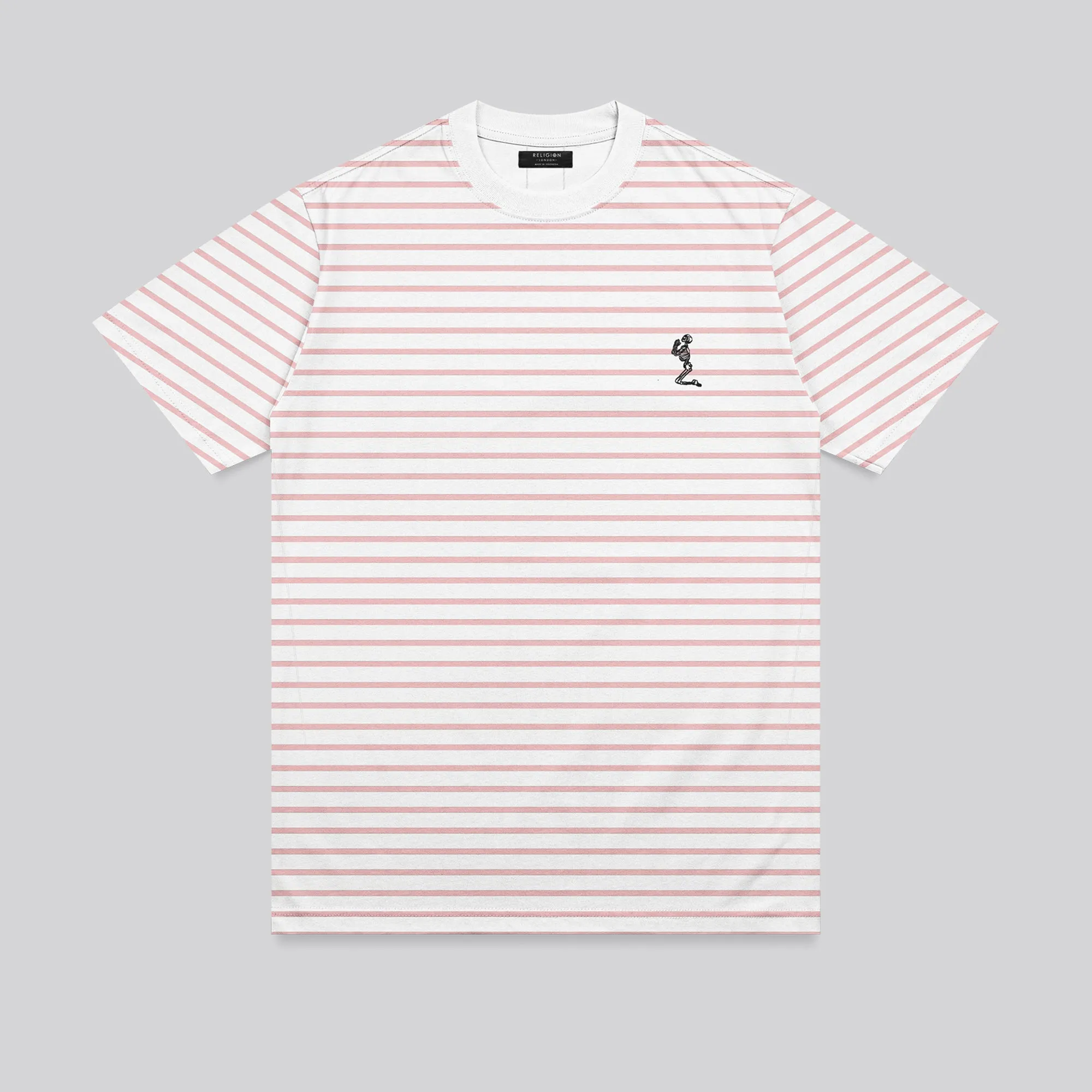 STRIPE T-SHIRT PALE PINK Running Speed