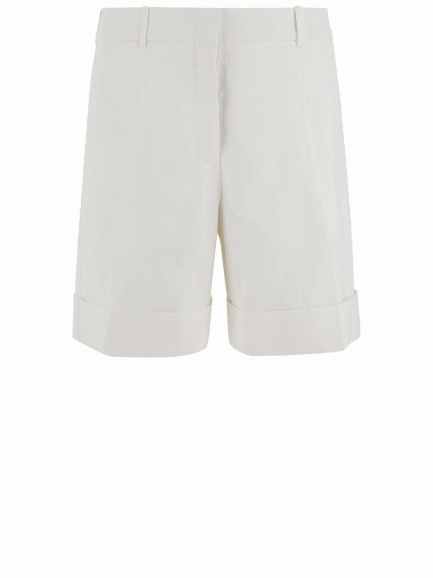Reflective Trim Detail Low Bulk Construction Tailored White Linen Pants