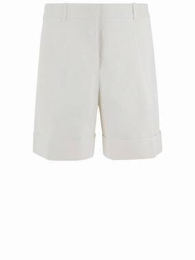 Reflective Trim Detail Low Bulk Construction Tailored White Linen Pants
