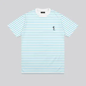 STRIPE T-SHIRT POWDER BLUE Sublimation Resistant Fabric Antibacterial Treatment