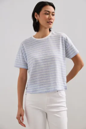 Striped boxy t-shirt FadeResistant Durable Knitwear